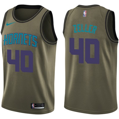 Nike Charlotte Hornets #40 Cody Zeller Green Salute to Service Youth NBA Swingman Jersey